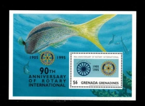Grenadines 1995 - Rotary Fish - Souvenir Stamp Sheet - Scott #1745  - MNH - Picture 1 of 1