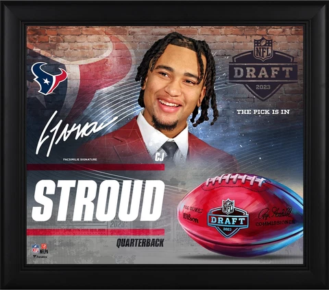 C.J. Stroud Houston Texans Framed 15" x 17" 2023 NFL Draft Day Cover
