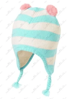 Gymboree Bebé Niña 0-12 meses Copo de Nieve Glamour Azul Rayas Forrado Suéter Sombrero Nuevo con Etiquetas Foto 1 de 2