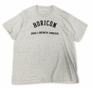 Vintage 80s Screen Stars Horicon 300 LB Bench Press Gray Shirt Mens L - Picture 1 of 10