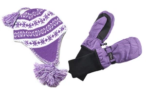 SnowStoppers® Kids Sherpa Hats and Mittens Sets - Picture 1 of 14