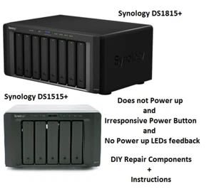 Synology DS1815+ DS1515+ No power,Irresponsive power,no LEDs Repair Instructions - Afbeelding 1 van 2