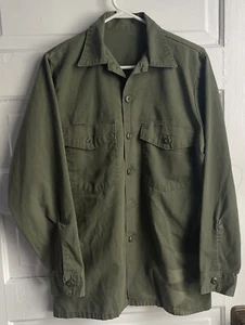 Vintage Vietnam Era US Army OG 107 Type 1 Sateen Shirt Fatigue 21x29 - Picture 1 of 6