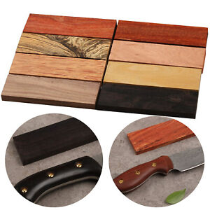 2pcs DIY Craft Nature Red Wood Handle Making Material Wooden Knife Scales Blanks