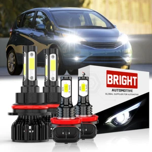 For Nissan Versa Note 2014-2019 4x LED Headlight High-Low Fog Light Bulbs Combo - Picture 1 of 13