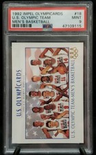 1992 Impel Olympicards #18 Basketball PSA 9 Mint Dream Team USA Pop 98 Jordan