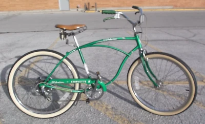 Pintura verde lima personalizada Schwinn Cruiser 5 hecha en Chicago diciembre 1980 EE. UU. Foto 1 de 4