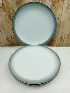 4 X Denby Regency Green Dinner Plates 10.5" 26cm