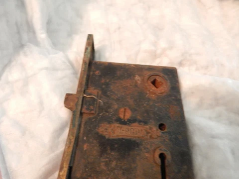 Antique door lock Nashua brand/1911 3 decker house Cover