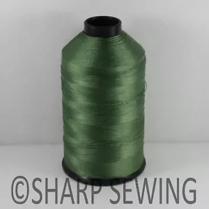 DK GREEN BRIGHT 8OZ N45 2800 YRDS CONE 69 BONDED NYLON THREAD SEW LEATHER CANVAS - Picture 1 of 1