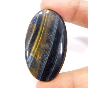 Multi ojo de tigre azul natural sin tratar 73,20 quilates. Piedras preciosas sueltas de cabujón ovalado - Imagen 1 de 3