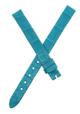 Corum Swiss 9mm x 9mm Turquoise Alligator Leather Women's Watch Band 81-70 - Image 1 of 3