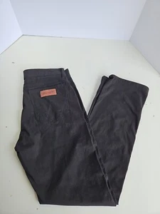 Wrangler Retro Pants Mens 33x32 Black Stretch Slim Straight Chino - Picture 1 of 7