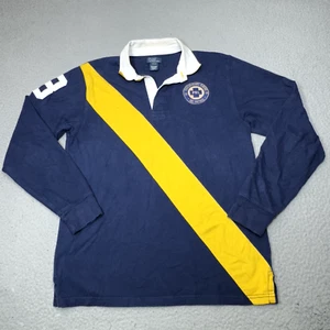 Vintage Polo Ralph Lauren Shirt Boy Extra Large Blue Rugby Sash Ski Patrol Youth - Picture 1 of 20