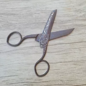 VINTAGE Mughal Islamic Wrought Shears Tailor Dressmaker Iron Scissor Tool - Picture 1 of 7