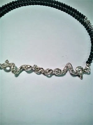 COLLANA SERPENTI UOMO DONNA IN ARGENTO 925 E MALACHITE - Immagine 1 di 3