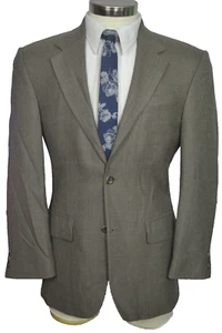 Chaqueta Blazer Abrigo Deportivo Oscar de la Renta Para Hombres Marrón Lana Calce Clásico TALLA 39R - Imagen 1 de 8