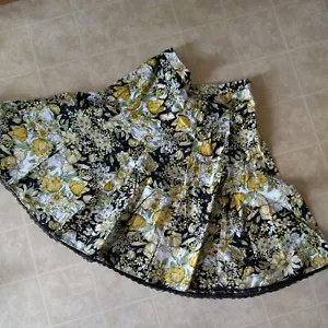 Vestido Granero Mujer Multicolor Acampanado Pull On y Parcial Cremallera Falda Talla 6 - Imagen 1 de 3