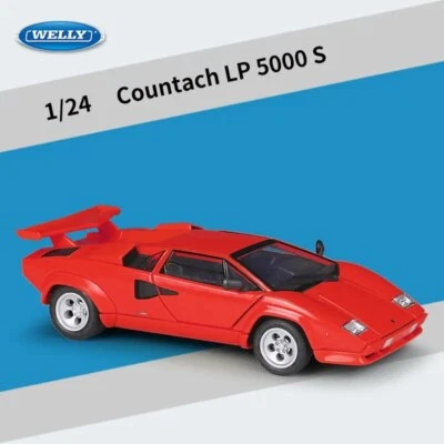 WELLY 1:24 Lamborghini LP5000S Countach Supercoche Aleación Coche Modelo Diecast Juguete Foto 1 de 4