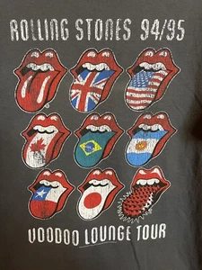 Camiseta unisex Rolling Stones 2009 vudú salón gira lenguas gris adulto mediana - Imagen 1 de 5