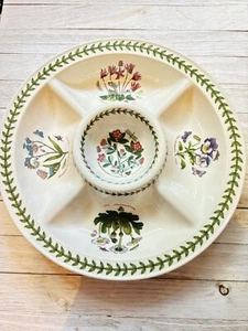 PORTMEIRION Botanic Garden Chip ‘n’ Dip- All in One Serving Platter, NIB - Picture 1 of 12