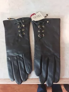 Women's leather Dents gloves new with tags Black. - Picture 1 of 7