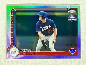 2025 Topps Pro Debut Chrome Refractor Chase Harlan 48/199 ACL Dodgers - Foto 1 di 2
