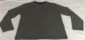 VINCE Men's Green TEXTURED Microwaffle Long Sleeve Doble Collar T-SHIRT Size L - Picture 1 of 3