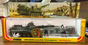 Lovely Rare Corgi AMX 30D Recovery Tank with Figures No 908 1:50 Scale SU643 - Picture 1 of 23