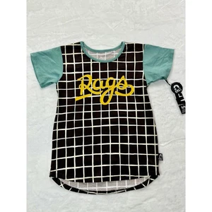 Rags to Raches Camiseta a Cuadros Blanco y Negro 5/6 Nueva Con Etiquetas - Imagen 1 de 3