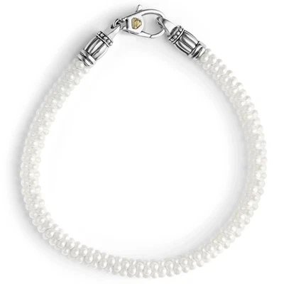New LAGOS White Caviar Ceramic 5mm Beaded Bracelet Size MEDIUM (7) - Image 1 of 4