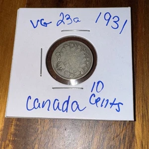 VTG Canadian 10 Cents 1931 23a VG - Picture 1 of 2