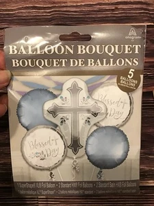 Religious 5 Balloon Bouquet Foil-New - Picture 1 of 2
