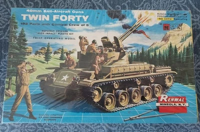 Pistola antiaérea Renwal Vintage M42 Twin Forty escala 1:32 CAJA SELLADA DE FÁBRICA Foto 1 de 4