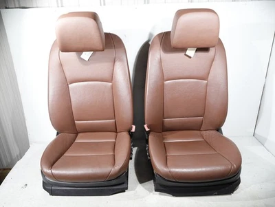 11-13 BMW F10 528i 535i 550i Front Seat Pair Cinnamon Brow Leather Heated OEM — 第 1/4 张图片