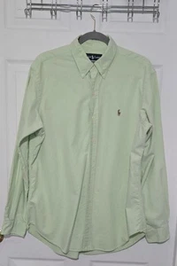 Camisa DE COLECCIÓN Ralph Lauren Para Hombres L Abotonada LS Verde Oxford Calce Clásico Preppy - Imagen 1 de 16