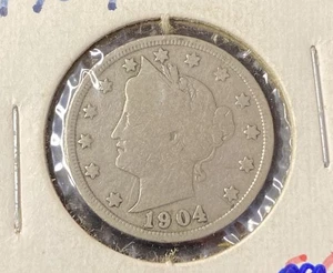 Moneda de Estados Unidos Liberty Head Níquel 5c 1904-P envío gratuito - Imagen 1 de 2