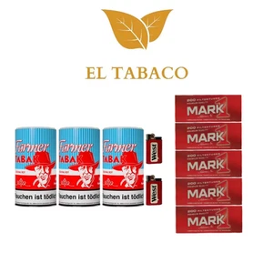 Farmer Rot Original Stopftabak Pfeifentabak 3 Dosen x 160g 1000 Hülsen 2 Fzge. - Bild 1 von 1