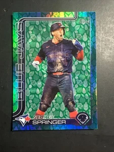 2025 Topps Serie 1 Easter Green Refractor #82 George Springer Toronto Blue Jays - Imagen 1 de 4