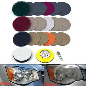 Car Headlight Lens Restoration Repair Kit Polishing Sandpaper Pads Auto Painting - Picture 1 of 8