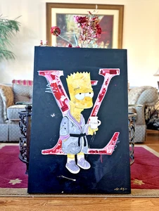 ¡¡¡OFERTA!!! 1 de 1 por artista de Nueva York/MIAMI (DONEbyRAT) Bart Simpson LV - pintura personalizada - Imagen 1 de 8