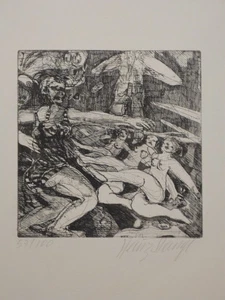 Heinz Stangl Erotische Radierung ex.57/100  Ungerahmt - Bild 1 von 4