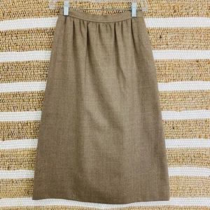 Evan Picone Women’s Wool Petites Skirt Size 4 Brown 100% Worsted Fully Lined - Picture 1 of 10