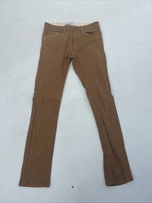 Burton 耐用男式牛仔裤 30X32 棕色牛仔深水洗直筒裤修身 — 第 1/4 张图片