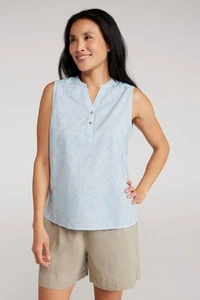 Mountain Warehouse Womens Petra Sleeveless Shirt Ladies Holiday Printed Tee - Picture 1 of 48
