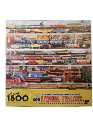 Lionel Trains On the Right Track Springbok 1500 Pc Puzzle Vtg 90s - Image 1 of 4