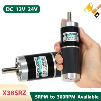 10W Planetary Geared Motor DC 12V 24V Reduction High Torque Reversible 5-300RPM - Image 1 of 4