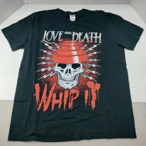 DEVO LOVE & DEATH Whip It! VTG 2013 Energy Dome *LARGE* Tee Shirt - Picture 1 of 7