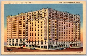 Vtg Missouri MO Hotel Jefferson The Aristocrat of St Louis 1940s View Postcard - Picture 1 of 2