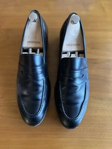 Men’s Meermin Mallorca Penny Loafer, Black (101484) | UK 11 (RRP £175) - Picture 1 of 4